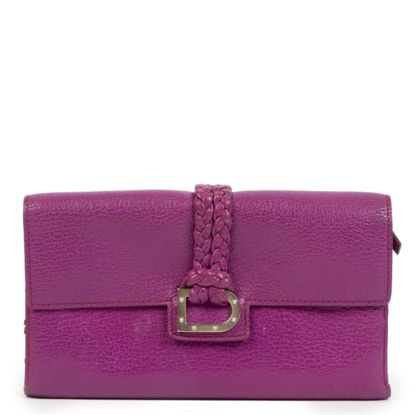 Delvaux Fuchsia Wallet Labellov Buy and Sell Authentic Luxury