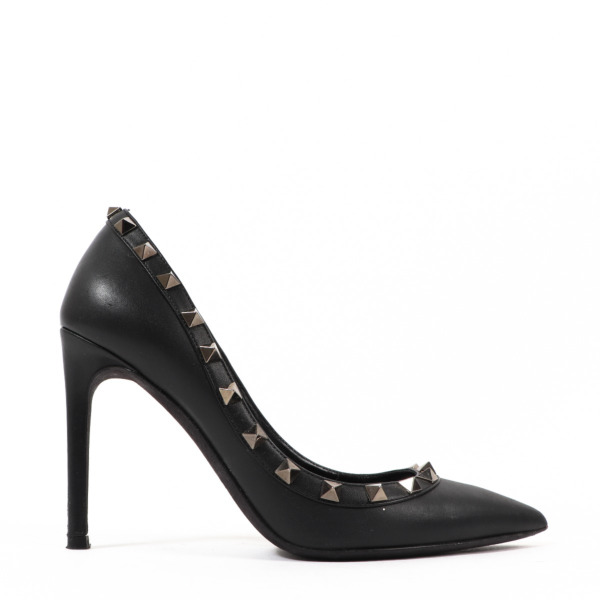 Valentino Garavani Black Leather Rockstud Pumps - Size 35,5