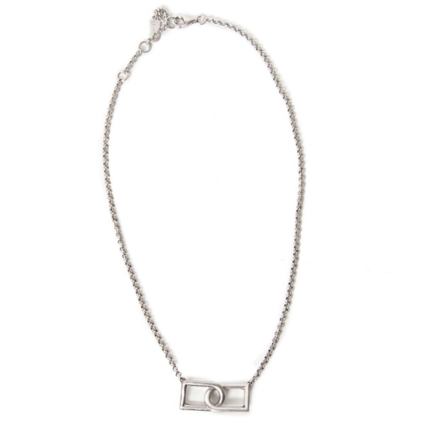 Delvaux Silver Double D Necklace Labellov Buy and Sell Authentic Luxury