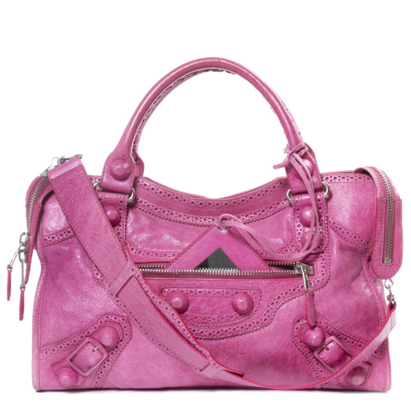 Balenciaga Rose Giant City Bag ○ Labellov ○ Buy and Sell