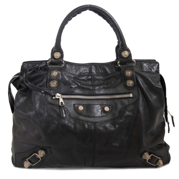 Balenciaga Black Leather RTT Shopper Bag Labellov Buy and Sell ...