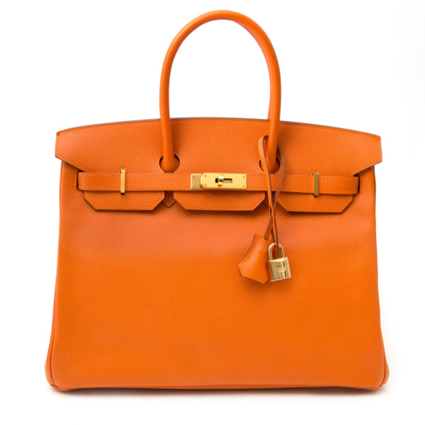 Hermes 35 cm Orange Birkin, Epsom with GHW. TDF!!