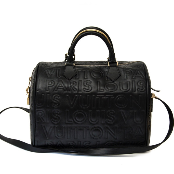 embossed black lv