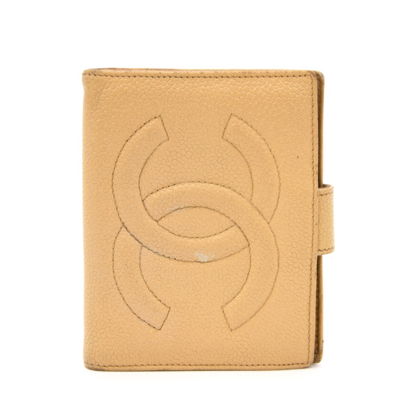 Chanel Beige Leather Wallet Labellov Buy and Sell Authentic Luxury