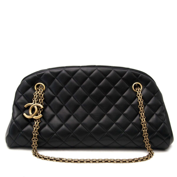 Chanel Metallic Gold Grained Calfskin Mini Flap With Top Handle