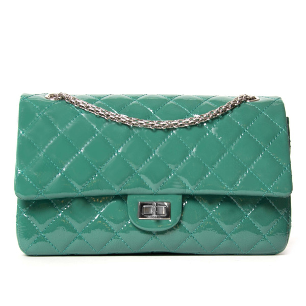 Chanel Green 2.55 Reissue Quilted Patent Leather Flap Bag Labellov Buy ...