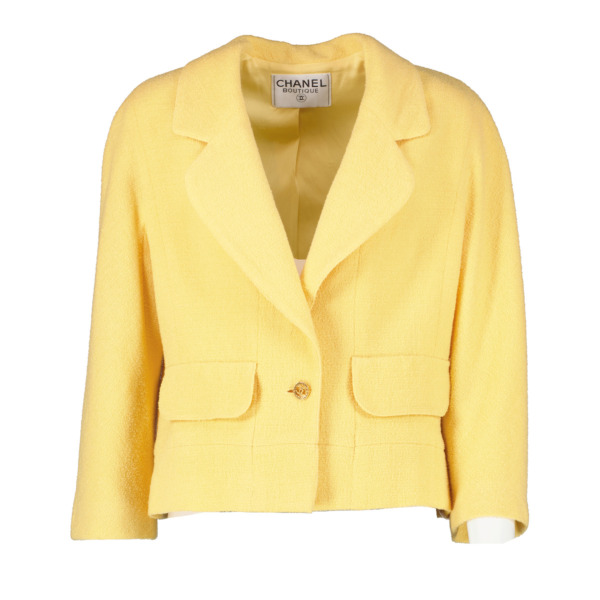 yellow chanel jacket 38