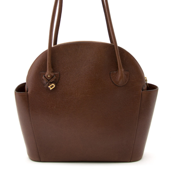 Delvaux Mousson Shoulder Bag In Brown Leather Labellov Buy and Sell