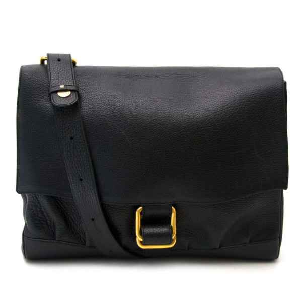 Delvaux Black Messenger Bag Labellov Buy and Sell Authentic Luxury