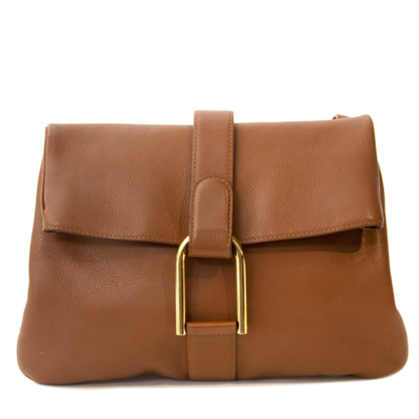 Delvaux Givry Camel Leather Cross Body Bag Labellov Buy and Sell ...