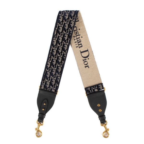 Christian Dior Blue Velvet Oblique Bag Strap Labellov Buy and Sell Authentic Luxury