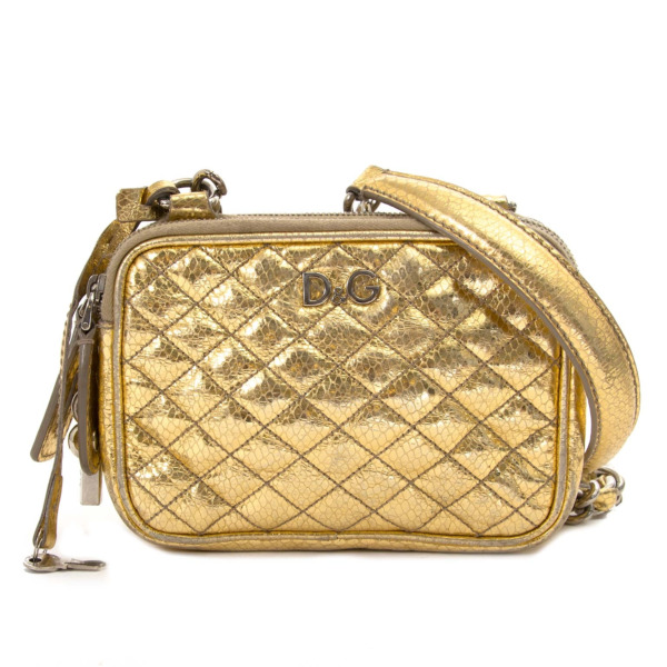 Dolce & Gabbana Gold Metallic Crossbody bag Labellov Buy and Sell