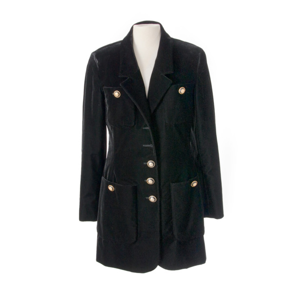 Chanel Black Velvet Vest Labellov Buy and Sell Authentic Luxury