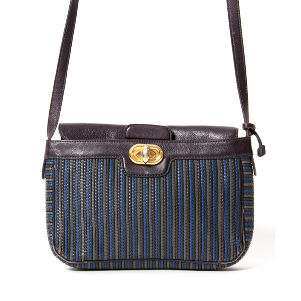 Delvaux Multicolor Woven 'Toile de Cuir' Shoulder Bag Delvaux Multicolor Woven 'Toile de Cuir' Shoulder Bag