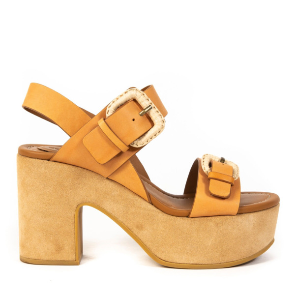 See By Chloé Camel Nora Sandals - Size 38 Labellov Buy and Sell ...