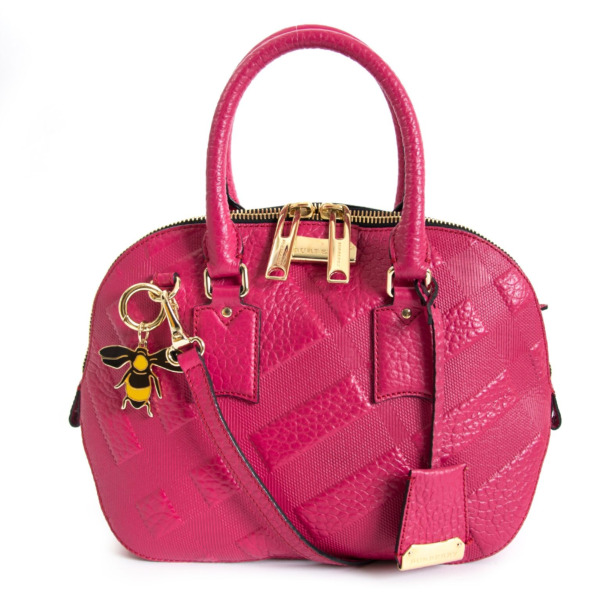 Burberry Orchard Pink Embossed Leather Bag Labellov Buy and Sell ...