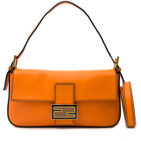 Fendi Orange Baguette Shoulder Bag Labellov Buy and Sell Authentic Luxury