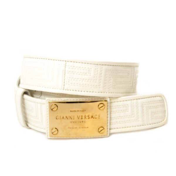 Gianni Versace Couture White Patent Belt size 95 Labellov Buy and
