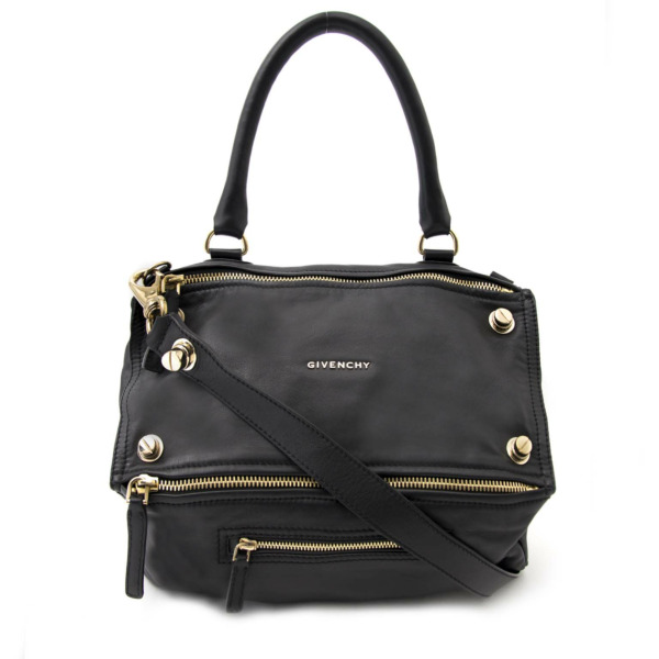 Givenchy Black Pandora Medium Leather Satchel Bag