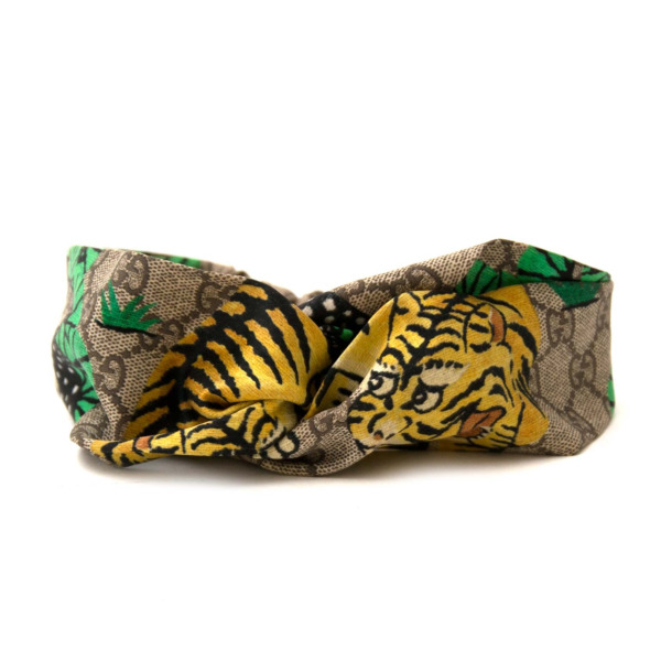 Gucci Tiger Print Headband Labellov Buy and Sell Authentic Luxury