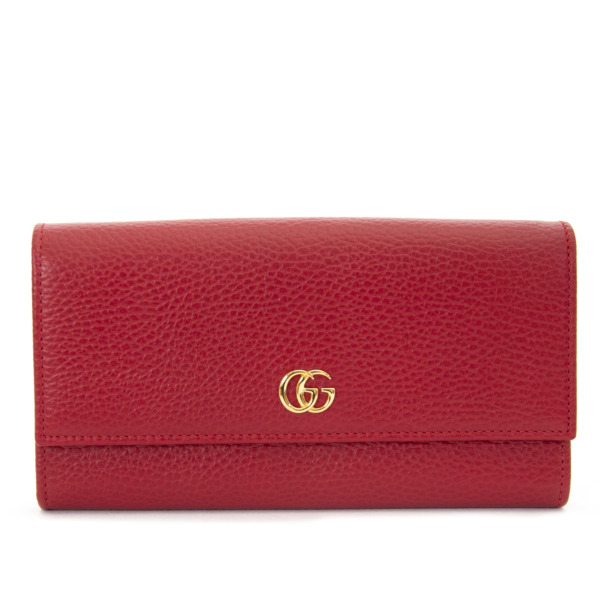 Gucci Red Leather Continental Wallet Labellov Buy and Sell Authentic Luxury