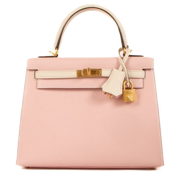 Hermès HSS Kelly 25 Rose Sakura/Nata Chèvre Mysore BGHW