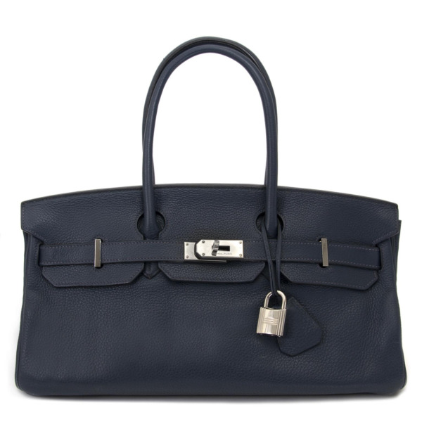 Hermès Shoulder Birkin 42 Midnight Blue JPG Bag ○ Labellov