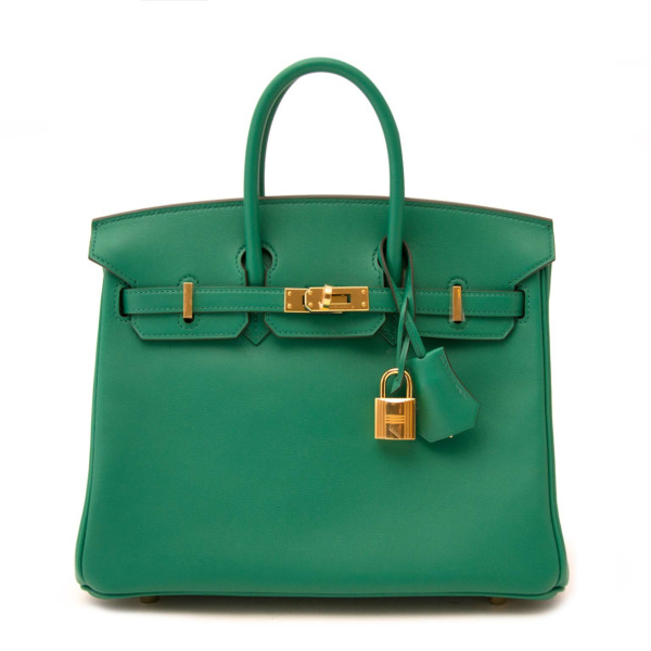 Hermès Birkin 25 Vert Vertigo Swift GHW Labellov Buy and Sell Authentic ...