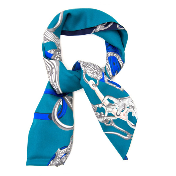 Hermès Silk Scarf Foulard Maxi Twilly 'Brides De Gala' Labellov Buy and