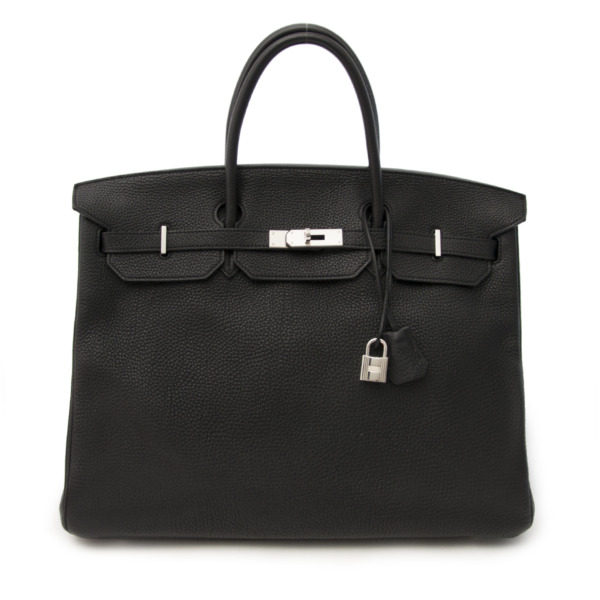 Hermès Birkin 40 Black Togo PHW Labellov Buy and Sell Authentic Luxury
