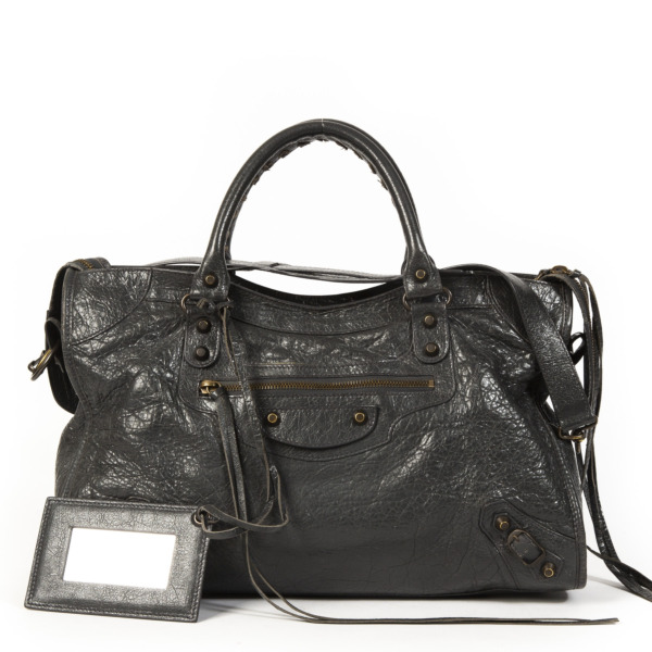 Balenciaga Anthracite Grey City Bag RHW