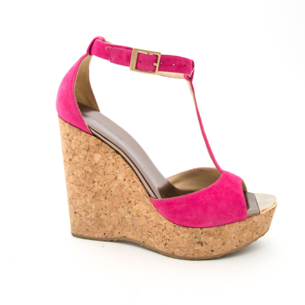 Jimmy Choo Pink Cork Wedges Size: 39,5 ○ Labellov ○ Buy and