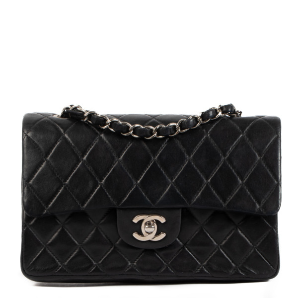 Chanel Black Lambskin Small Classic Flap Bag Labellov Buy and
