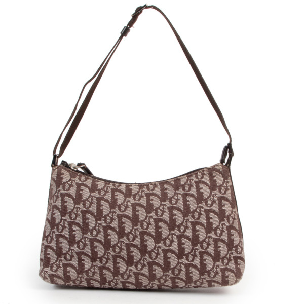 Christian Dior Brown Monogram Shoulder Bag ○ Labellov
