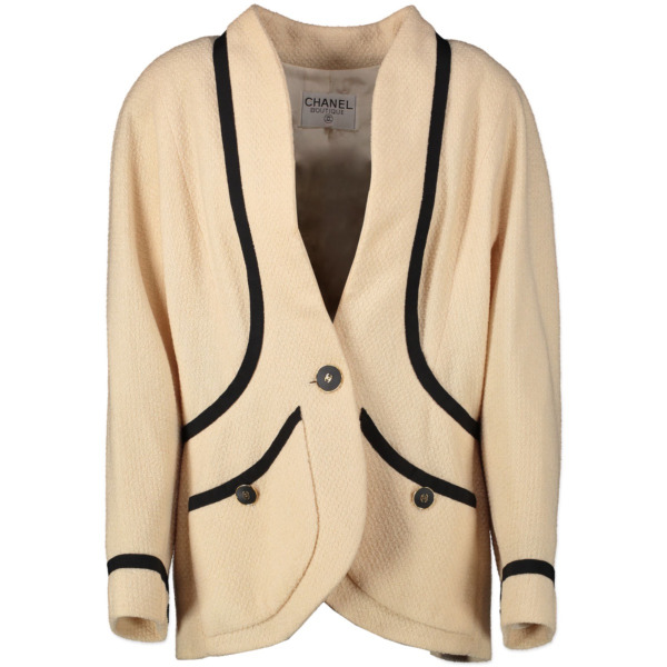 Chanel Beige Jacket Labellov Buy and Sell Authentic Luxury