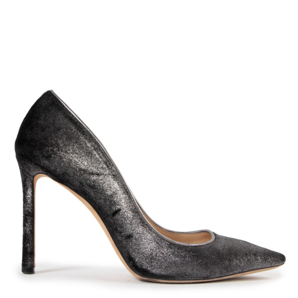 Grey velvet pumps hot sale