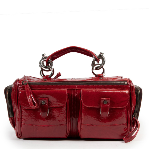Lanvin Red Patent Boston Bag ○ Labellov ○ Buy and Sell