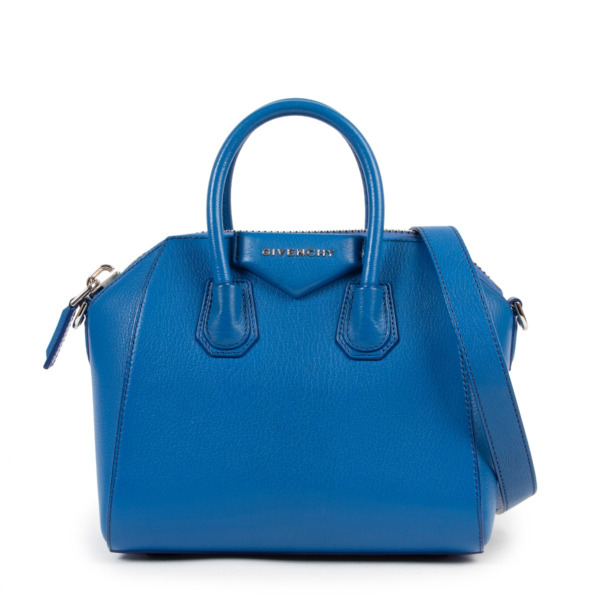 Givenchy Greek Blue Mini Antigona Bag Labellov Buy and Sell Authentic Luxury