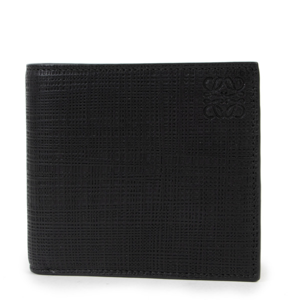Loewe Black Anagram Bi-fold Wallet Labellov Buy and Sell Authentic Luxury