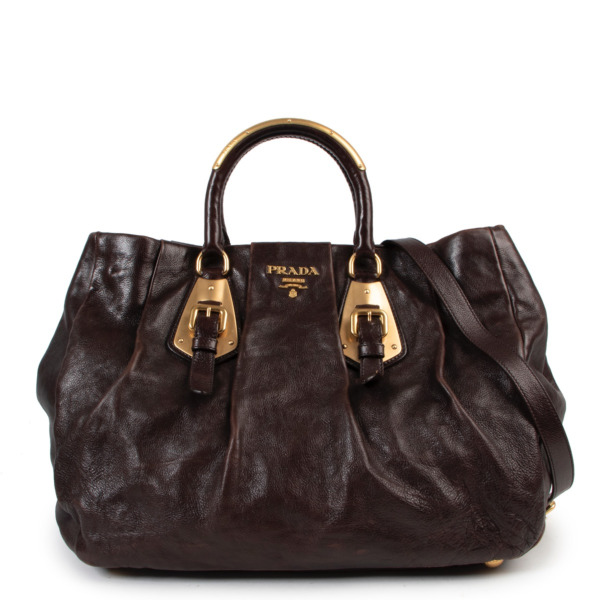 【激安セール】 Shoulder Leather Brown Prada Bag Sell and Buy ○ Labellov ○ バッグ