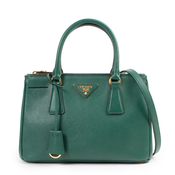 Prada Mini Green Galleria Tote Labellov Buy and Sell Authentic Luxury