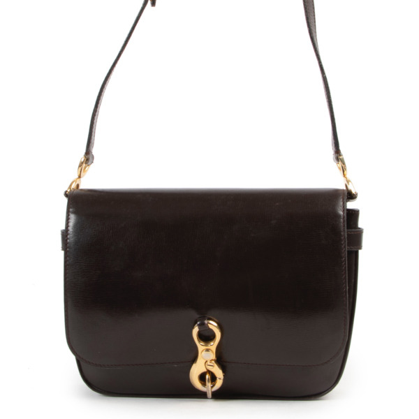 Delvaux Dark Brown Vintage Shoulder Bag Labellov Buy and Sell Authentic