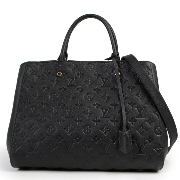 Louis Vuitton Montaigne GM Black Top Handle Labellov Buy and Sell