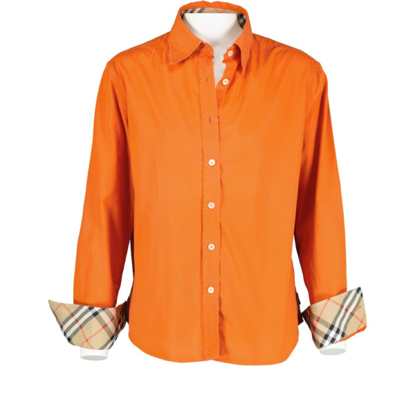 Burberry orange shirt outlet