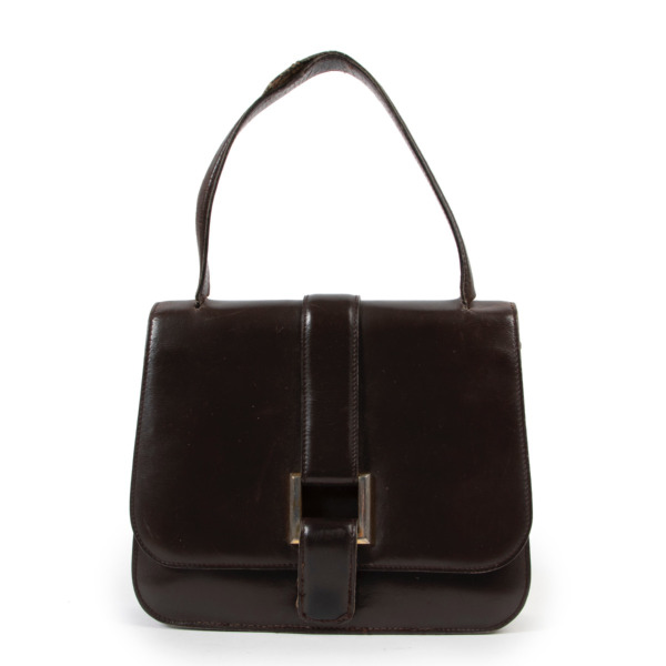 delvaux ダークグリーン レザー Delvaux Green Leather Top Handle ○ Labellov ○ Buy and Sell