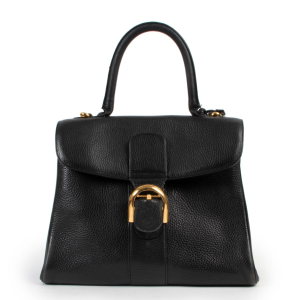 Delvaux Black Leather MM Brillant Labellov Buy and Sell Authentic Luxury