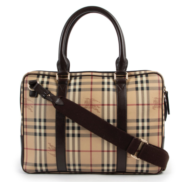 Burberry Checked Canvas Laptop Case Crossbody Labellov Buy and Sell Authentic Luxury