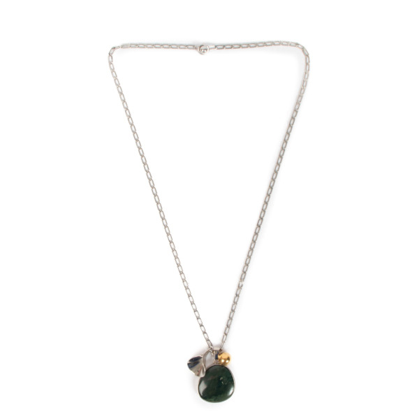 アクセサリー CELINE \"STONE NECKLACE\" ll01944_celine_green_stone_nec