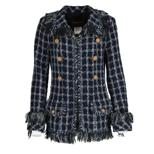 ジャケット LENINA ISLA classic tweed jacket_navy ll02025_chanel_blue_tweed_vest