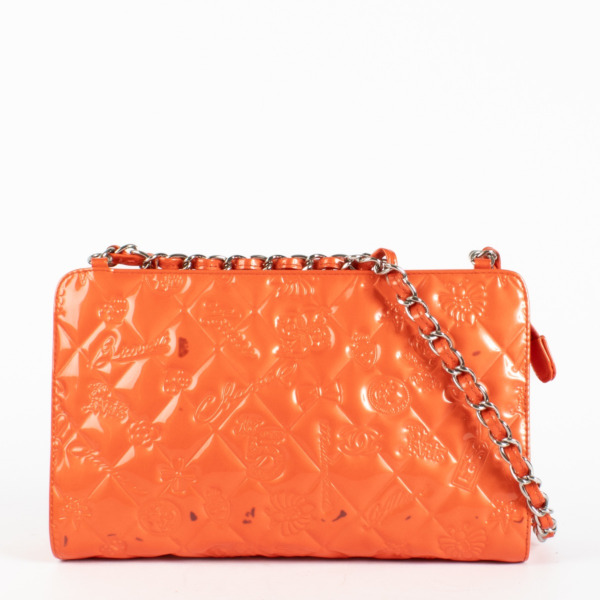 Chanel Orange Patent Precious Symbols Bag ○ Labellov ○ Buy and - Main Image